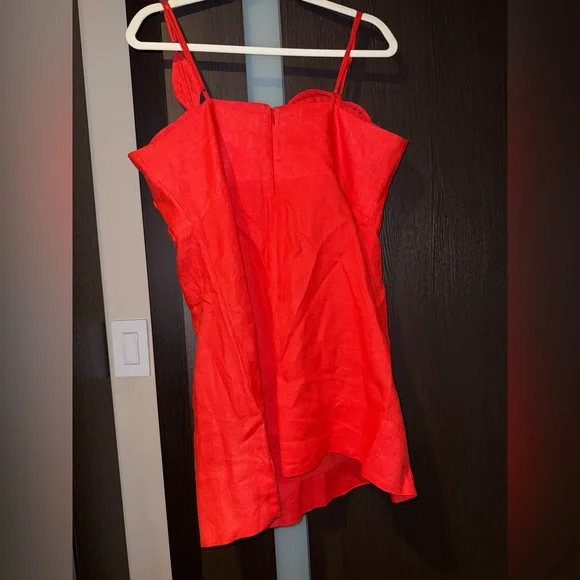 NWT FARMRIO Red 3d Flower Bodice Mini Dress Size XL. - Picture 9 of 9